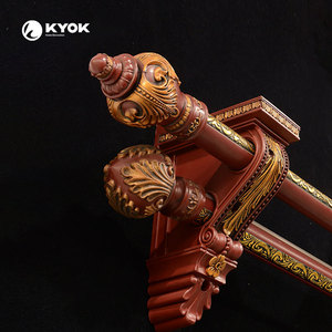 Tringles à rideaux LED KYOK Decor, <span class=keywords><strong>tringle</strong></span> à rideaux ronde pour la maison, <span class=keywords><strong>tringle</strong></span> à rideaux classique rustique - Product Image 2