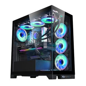 Snowman Rugged chơi game PC trường hợp với lưới Bảng điều khiển phía trước RGB người hâm mộ và công cụ-miễn phí thiết kế cho bền chơi game hiệu suất - Product Image 1