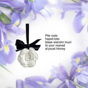Elegant White Rose Hanging <b>Car</b> Freshener Resin Long Lasting Scent Natural Evaporation No Electricity Needed - Product Image 4
