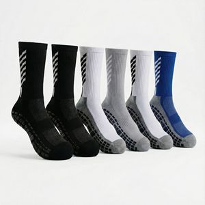 Calcetines de Fútbol Largos con Rayas, Deportivos, para Adultos, de Verano, de Spandex y Poliéster, Tejidos, para Fútbol - Product Image 1