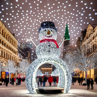 TOPREX - Estatua de Muñeco de Nieve Navideño LED 3D Gigante Personalizable para Exteriores, para Exhibiciones Comerciales en Festivales Navideños