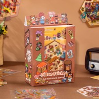 Autocollants Diorama 3D Micro-échelle en PET – Adorables et Créatifs pour la Création de Scènes, Parfaits pour les Projets DIY des Filles et les Mini-Maisons
