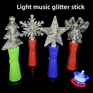 Bâton lumineux à LED pour arbre de Noël, baguette magique rotative, flocon de neige, papillon, étoile tournante - Product Image 2