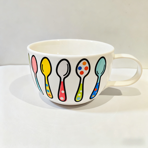 Tùy Chỉnh Handmade Gốm Cốc Cà Phê Với Handpainted Muỗng-Cá Nhân Hình Ảnh Mô Hình Món Quà Kỳ Nghỉ - Product Image 3