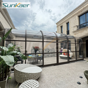Verand moderne personnalisée en verre polycarbonate enceinte de serre extérieure rétractable pour hôtels espaces couverts pour - Product Image 3