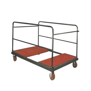 Usine En Gros Hôtel Fournitures Restaurant Utilisation Industrielle En Acier Pliant Poignée Rectangle et Table Ronde <span class=keywords><strong>Chariot</strong></span> Empilable - Product Image 4