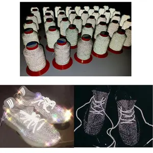hi vis fly woven knitting sneakers shoes reflector silk thread embroidery sewing reflective yarn for vamp textile cloth material