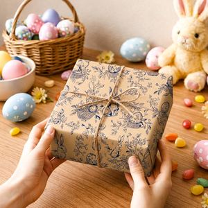 original design daily <b>small</b> rabbit kraft paper for Easter gift <b>box</b> and <b>packaging</b> paper - Product Image 5