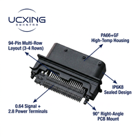 Adaptateur automobile 94 broches en alliage de cuivre, mâle, angle droit 90 degrés, pas de 2,5-5,2 mm, 21A 14V, en stock, OEM ODM