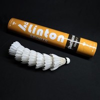 Volants de badminton Linton LT-03 en plumes naturelles de première qualité, blancs, vitesse 75-79, pour la vente en gros