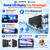 Panneau mural LED modulaire à verrouillage rapide 7680Hz, taux de rafraîchissement élevé, contraste 5000, P3.91, 500x500mm, pour location et affichage en salons professionnels internationaux