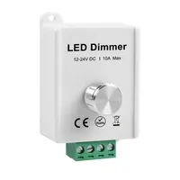 Gradateur LED à bouton rotatif DC12V-24V 10A DIM-K2, Gradateur PWM pour bandes LED, gradation en douceur de 0 à 100%, certifié CE/FCC