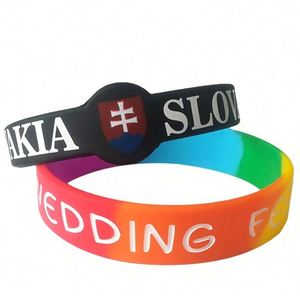 Pulsera de Silicona Promocional, Brazalete de Goma Colorido, Estilo Tejido con Texto Personalizado para el Espíritu Deportivo Escolar - Product Image 2
