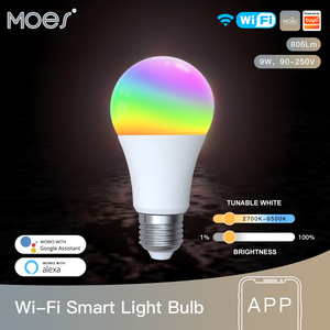 Tuya 806lm <strong>WiFi</strong> Smart <strong>LED</strong> <strong>Light</strong> <strong>Bulb</strong> RGB Colorful 9W 14W Smart Lamp with Remote <strong>Control</strong> E27 Base AC <strong>Power</strong> Supply - Product Image 2