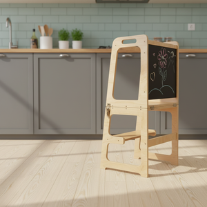 Tour d'apprentissage Montessori, tabouret d'aide à la <span class=keywords><strong>cuisine</strong></span>, tour d'apprentissage, <span class=keywords><strong>hauteur</strong></span> réglable, vente en gros, promotion - Product Image 1