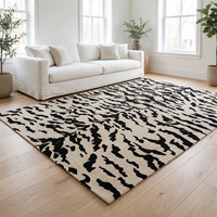 Handgefertigter Luxus Moderner Abstrakter Teppich 100% Neuseeländische Wolle Handgetufteter Teppich für Wohnzimmer & Schlafzimmer