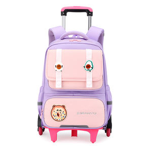 Sacs d'école à roulettes pour enfants, mignons et de grande capacité, cartables pour élèves du primaire, sacs à dos à roulettes détachables pour filles et garçons - Product Image 1