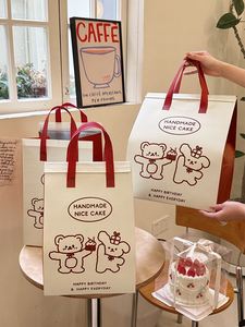 Sac isotherme personnalisé en aluminium non tissé avec imprimé mignon pour livraison de gâteaux d'anniversaire, sacs d'emballage alimentaire étanches pour plats à emporter - Product Image 6