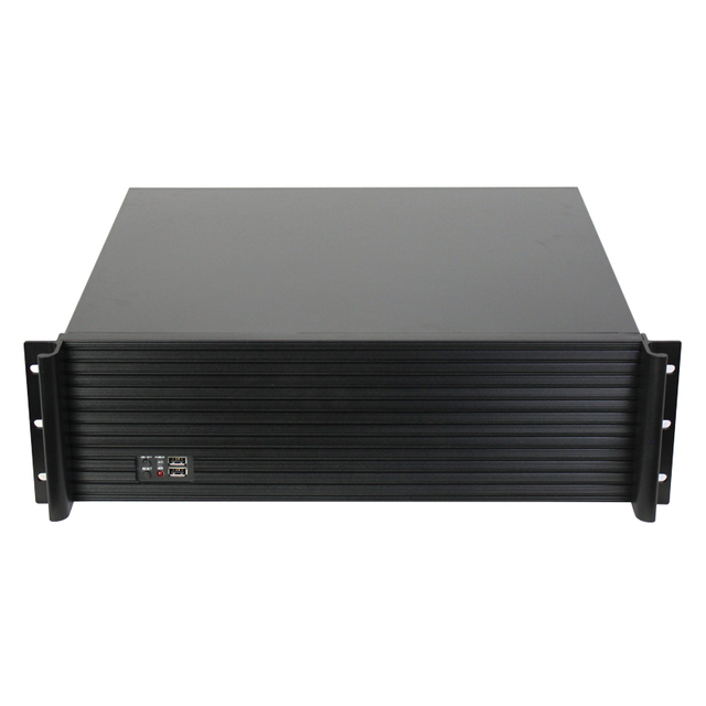 3U Rack Server Case with Aluminum Panel ATX Server Chassis 390mm Depth Support up to 8 Pcs HDD 3.5 Inch