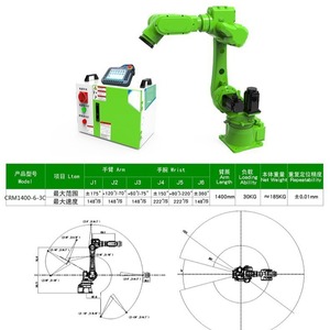 Robot Industrial Weihua de Seis Ejes con Servomotor Eléctrico de 0.75 Kw para Aplicaciones de Desbarbado y Pintura - Product Image 2