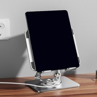 Pliable et réglable en hauteur à 360° °   Support de tablette rotatif en métal pour iPad