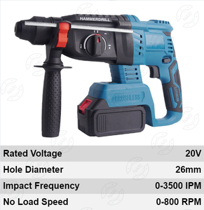 Puissant sans fil 4-en-1 ensemble d'outils de chantier emballage de valise électrique avec étui rigide clé électrique perceuse <span class=keywords><strong>meuleuse</strong></span> d'angle marteau - Product Image 2