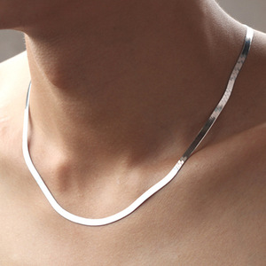Collana in <span class=keywords><strong>Argento</strong></span> <span class=keywords><strong>925</strong></span> all'Ingrosso di Fabbrica, Catena a Serpente da 4MM per <span class=keywords><strong>Uomo</strong></span> e Donna, Gioielli di Coppia in <span class=keywords><strong>Argento</strong></span> Sterling, Catena a Spiga - Product Image 3