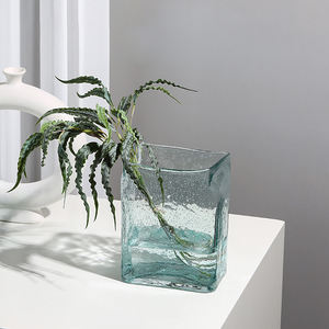 แจกันแก้วบับเบิ้ลทรงสี่เหลี่ยมแบบนอร์ดิกสำหรับบ้านห้องนั่งเล่นโต๊ะรับประทานอาหารแบบนุ่มตกแต่งคริสต์มาส/ปีใหม่ - Product Image 3