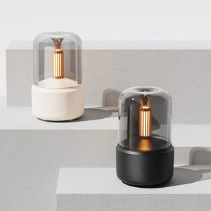 Humidificador de Aire de 120 ml, Difusor de Aromaterapia Eléctrico con Llama de Vela, Vaporizador para Dormitorio, Difusor de Aroma de Niebla Fría para Aceites Esenciales - Product Image 1