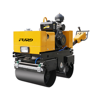 Mini-compacteur routier vibrant portatif de haute qualité 800 kg à double tambour pour asphalte, fabriqué en Chine