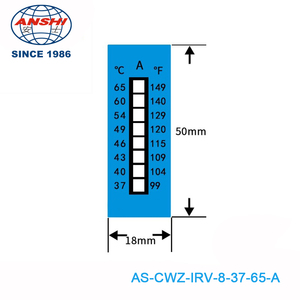 Kırmızı gösterge sıcaklığa duyarlı etiketlere sahip hızlı okuma 37-65C 99-149F sıcaklık ölçüm şeritleri - Product Image 1