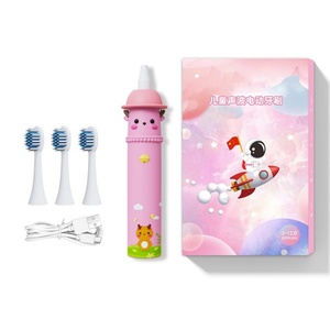 Children's Electric <b>Toothbrush</b> Four Soft Bristle Charging Waterproof Baby Silicone Brush <b>Head</b> Acoustic Electric <b>Toothbrush</b> - Product Image 3