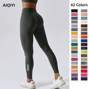 Nylon Spandex Yoga Broek Panty Vrouw Fitness Hoge Taille Workout Broek Custom Gym Beste Groothandel Vrouwen Leggings Voor Vrouwen