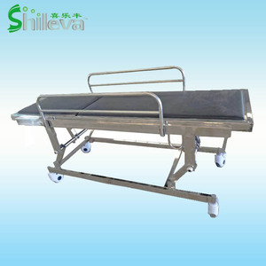 Joyful Abundance Stainless Steel Transport <b>Bed</b> SLV-B4013S Manual With Guardrail Patient Trolley For Hospital Use - Product Image 1