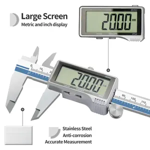 DITRON High Precision0-300mm Digital Caliper With Large LCD Screen Electronic Stainless Steel Metal Digital Vernier Caliper