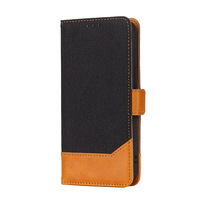 Étui en cuir de toile de portefeuille de luxe pour iPhone 16 Pro Max étuis contraste couleur couverture de sac Mobile accessoires de téléphone portable