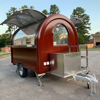 Kiosque à café d'extérieur Camions de nourriture mobiles Chariot à hot-dog Chariot mobile à jus de fruits Chariot à crème glacée