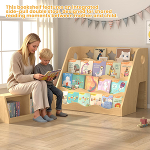 Étagère à livres à motif festonné, étagère à livres Montessori pour enfants, bibliothèque pour tout-petits, organisateur pour la crèche - Product Image 2