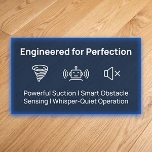 Aspirateur robot domestique avec filtre HEPA 3-en-1, balayage et lavage, forte aspiration 1000-1499 Pa, autonomie 30-60 min - Product Image 2