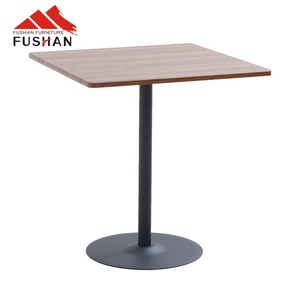 Gran oferta de muebles de restaurante de diseño moderno, mesas de comedor, mesa de centro cuadrada de madera con Base de Metal, mesa de comedor para cafetería - Product Image 2