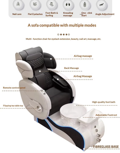 Sillón de Pedicura Eléctrico de Lujo sin Tubos, con Masaje Corporal Completo y Spa de Pies con Hidromasaje para Salón de Uñas y Salón de Belleza - Product Image 5