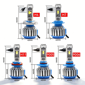 Kit de conversion de phares de moto JHS Voiture Faros Fog H4 Canbus, ampoule de phare LED T1 Turbo pour voiture, camion, SUV - Product Image 2