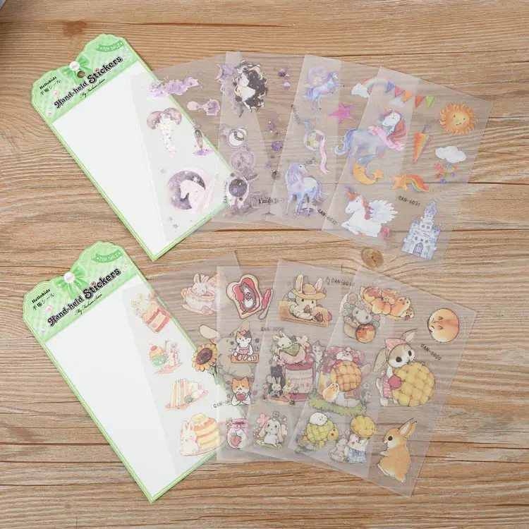 Hot Selling Cute Cartoon Cat Stickers High Stickiness And Not Easy Fall Off Character Stickers