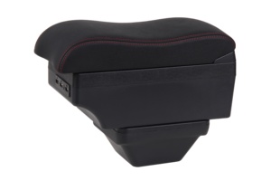 DAIAO DA-6753 France, boîte de console d'<span class=keywords><strong>accoudoir</strong></span> en cuir PU noir, double couche, avec chargeur USB coulissant, pour Renault <span class=keywords><strong>Duster</strong></span> ancienne - Product Image 4
