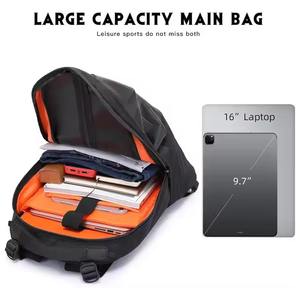 Sac à dos de voyage pour <span class=keywords><strong>moto</strong></span> en polyester imperméable pour femmes et hommes, avec support pour casque et compartiment pour ordinateur portable - Product Image 5