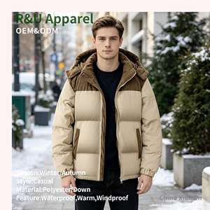 <span class=keywords><strong>Manteau</strong></span> d'<span class=keywords><strong>hiver</strong></span> chaud, confortable et élégant, doudoune épaisse pour l'extérieur, veste matelassée à capuche personnalisée pour homme - Product Image 1