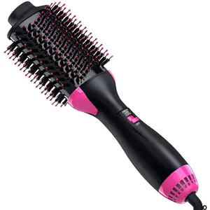 Bir adım saç kurutma makinesi sıcak hava fırça şekillendirici saç düzleştirici bigudi tarak rulo elektrikli Hot saç tarak fırça kurutma makinesi saç