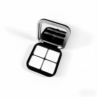 Palette de maquillage magnétique vide taille L avec miroir, étui portable pour fards à paupières, blush, poudre, rangement de lentilles, personnalisable pour les marques de beauté.