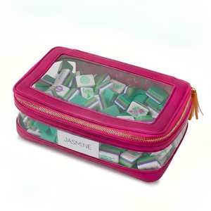 <span class=keywords><strong>Tapis</strong></span> de Mahjong de Luxe Moderne en Gros pour Voyage, <span class=keywords><strong>Poker</strong></span>, Mahjong, PVC Transparent, Style Américain, Fermeture Éclair, Poignée à Franges - Product Image 2