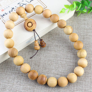 Perles en bois de cyprès Taihang Cliff, rondes de 15mm, 24 pièces, pour la fabrication de colliers, artisanat en bois - Product Image 1